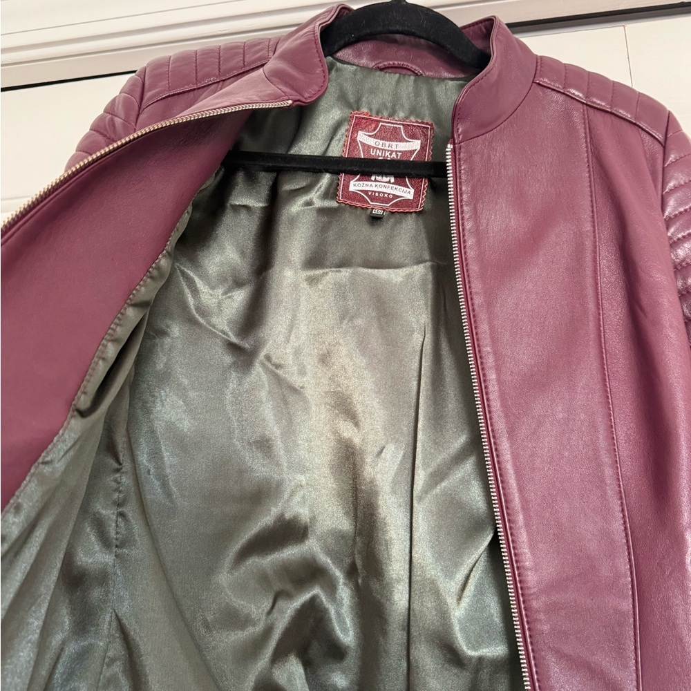 Unikat Oxblood Vintage Leather Moto Jacket - Picture 6 of 9
